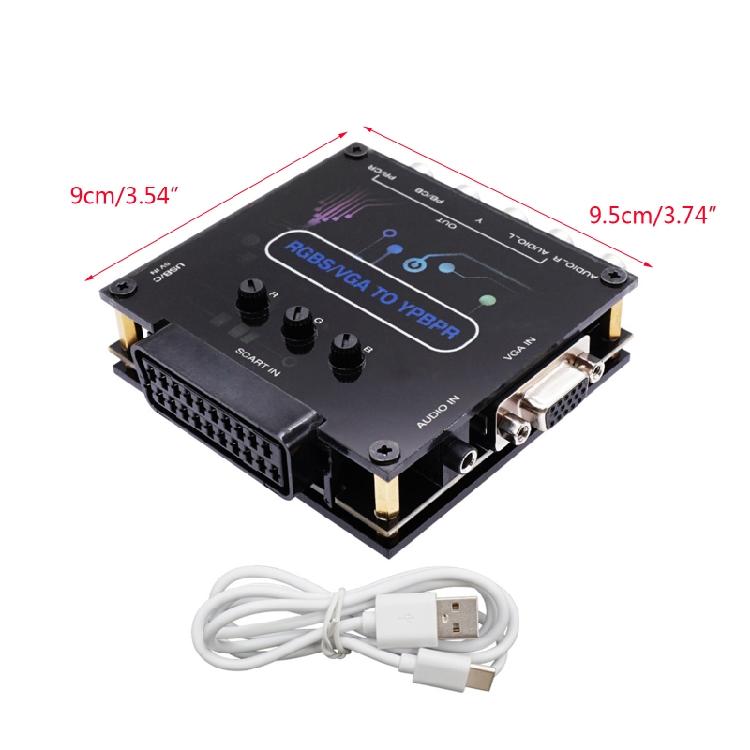 RGBS VGA SCART to YPBPR Component Converter SCART VGA Composite Port for MD/for
