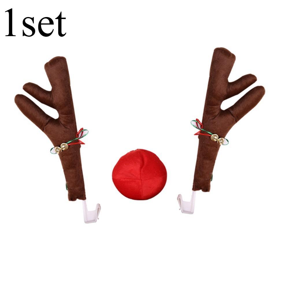 1Set Christmas Car Decoration Antlers, Cute Cartoon Christmas Car Antlers, Christmas Body Decorations Are Available