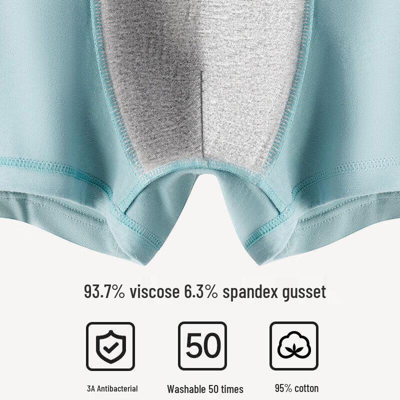 Yuzhaolin Men's Breathable Antibacterial Cotton Boxer Briefs Multipack