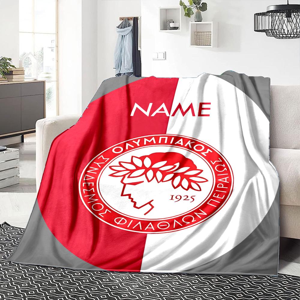 Custom Name Juventus Badge blanket for Couch & Bed, Plush Cozy Fuzzy Blanket Super Soft & Warm Blankets for Fall and Winter. 0908255