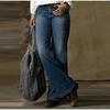 Women Jeans Wide Leg Pants Ankle Length Washing Denim Distressed Pockets High Waist Casual Loose Solid Spliced Summer 2025