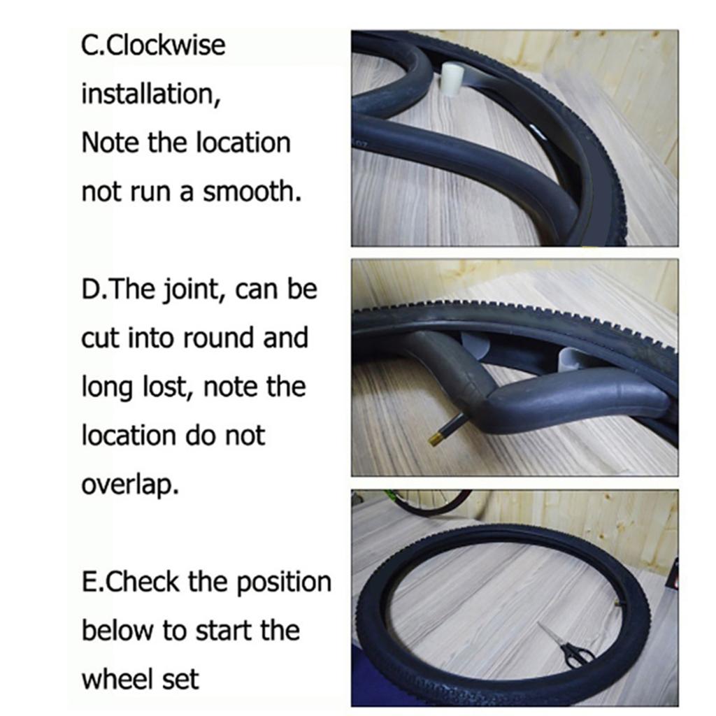 2 Roll Puncture-proof MTB Mountain Bike Bicycle Tire Lining Inner Protection Pad