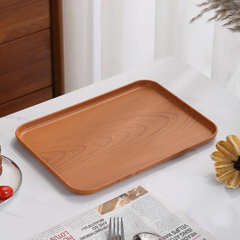 Wheat Straw Multifunctional Tray: Rectangular Tea Set, Fruit, or Puzzle Storage Solution