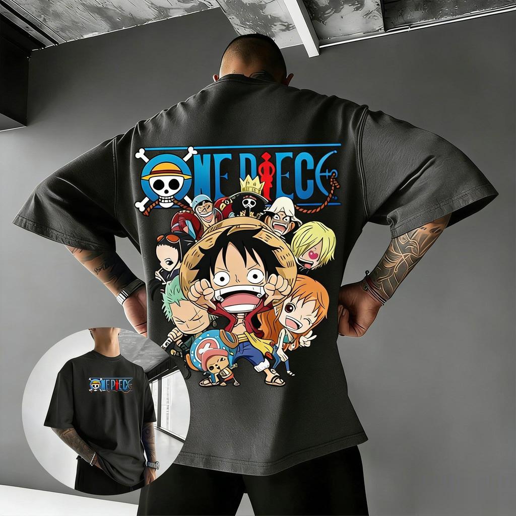 T-shirt Grafica Anime One Piece Luffy Uomo Donna 2026 Estate Cotone Manica Corta Maglietta Casual Streetwear Oversize Girocollo Top