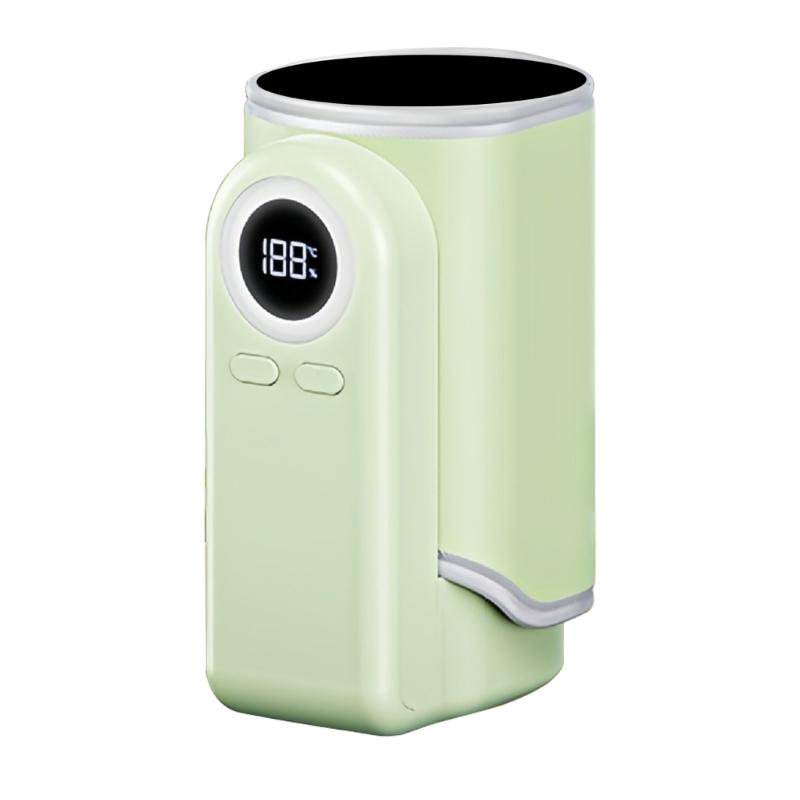 

4 in 1 Portable Milk Warmer 90W for Breastmilk Formula Fast Heating Waterless Adjustable Bottle Travel Friendly Design зелёный
