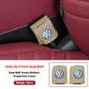 Car Front Fully Wrapped Leather Seatbelt Base Cover Buckle Protector For VW Scirocco Jetta Beetle Golf Passat Polo Tiguan Sharan Zk0