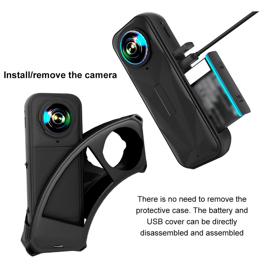 Silicone Protective Case Camera All-round Protection Cover Dustproof Silicone Protective Cover for Insta360 X5 Sports Camera