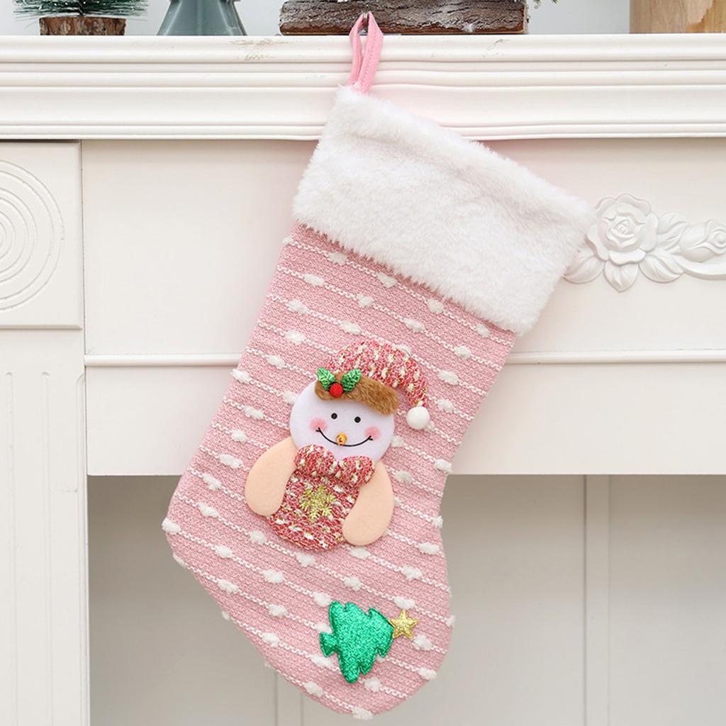Large Christmas Socks Gift Bag Knitted Christmas Children's Gift Bag Candy Bag Christmas Tree