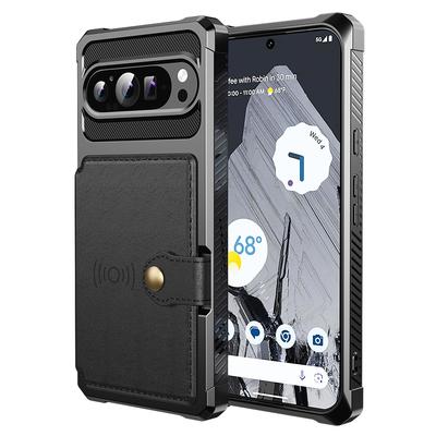 ZM03 For Google Pixel 9 Pro XL Case with Card Holder PU Leather+TPU Phone Back Cover