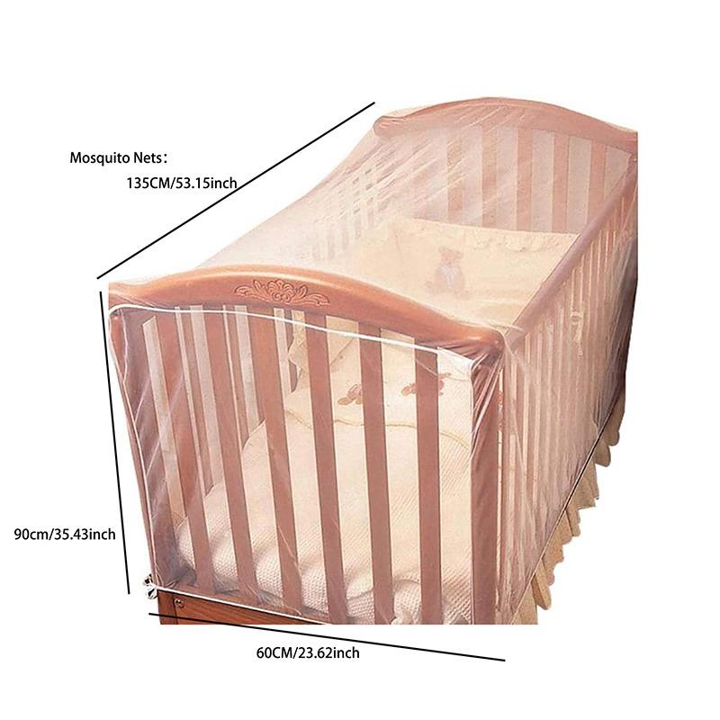 Foldable Crib Mosquito Net Bedding Flies Travel Portable Elastic Band Mesh Insect Accessories Baby Cot Cover Polyester Summer