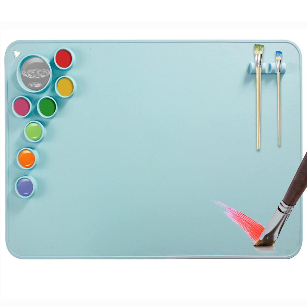 40x60cm Silicone Painting Mat For Kids Non-Stick Craft Mat Ink Blending Watercoloring Stamping Crafting Tool Water Media Mat