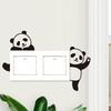 Switch Wall Sticker Cute Panda Switch Poster Stickers Removable Light Socket Decals Family DIY Decor Art Car Stickers Wall Art
