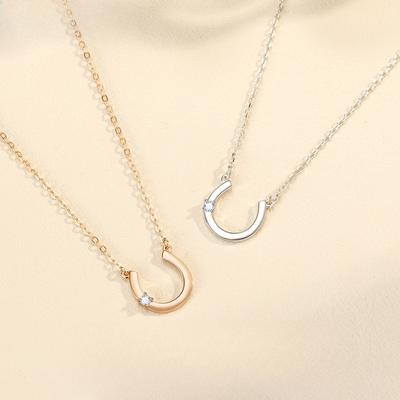 U-förmige Halskette Damen Diamanten schlichte Mode Ins-Stil Nischen-Accessoires