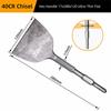 Hexagonal Shank Slotting Flat Chisel Steel Flat Head Impact Bit Silver Wear-resistant Electric Hammer Drill Bit Cement