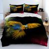 Colorful Parrot Macaws Birds Comforter Bedding Set,Duvet Cover Bed Set Quilt Cover Pillowcase,King Queen Size Bedding Set Adult