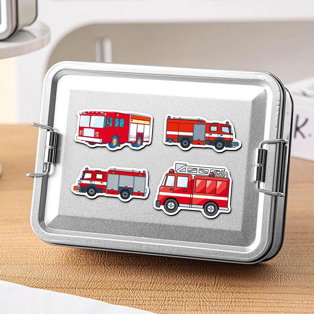 Reusable Fire Truck Cartoon Magnet: Creative Toy Car Decoration