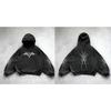 STREETRICH Harajuku Y2K Vintage Punk Solid Color Printed Men Casual Hoodie American Gothic Fashion Couple Casual Hoodie Sweatshirt