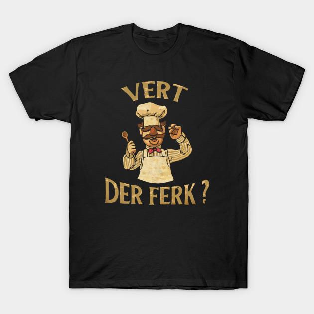 

Men Black Print T-shirt Vintage Style - Vert Der Ferk No-Cut Transfer Paper Print Cotton Tshirt S