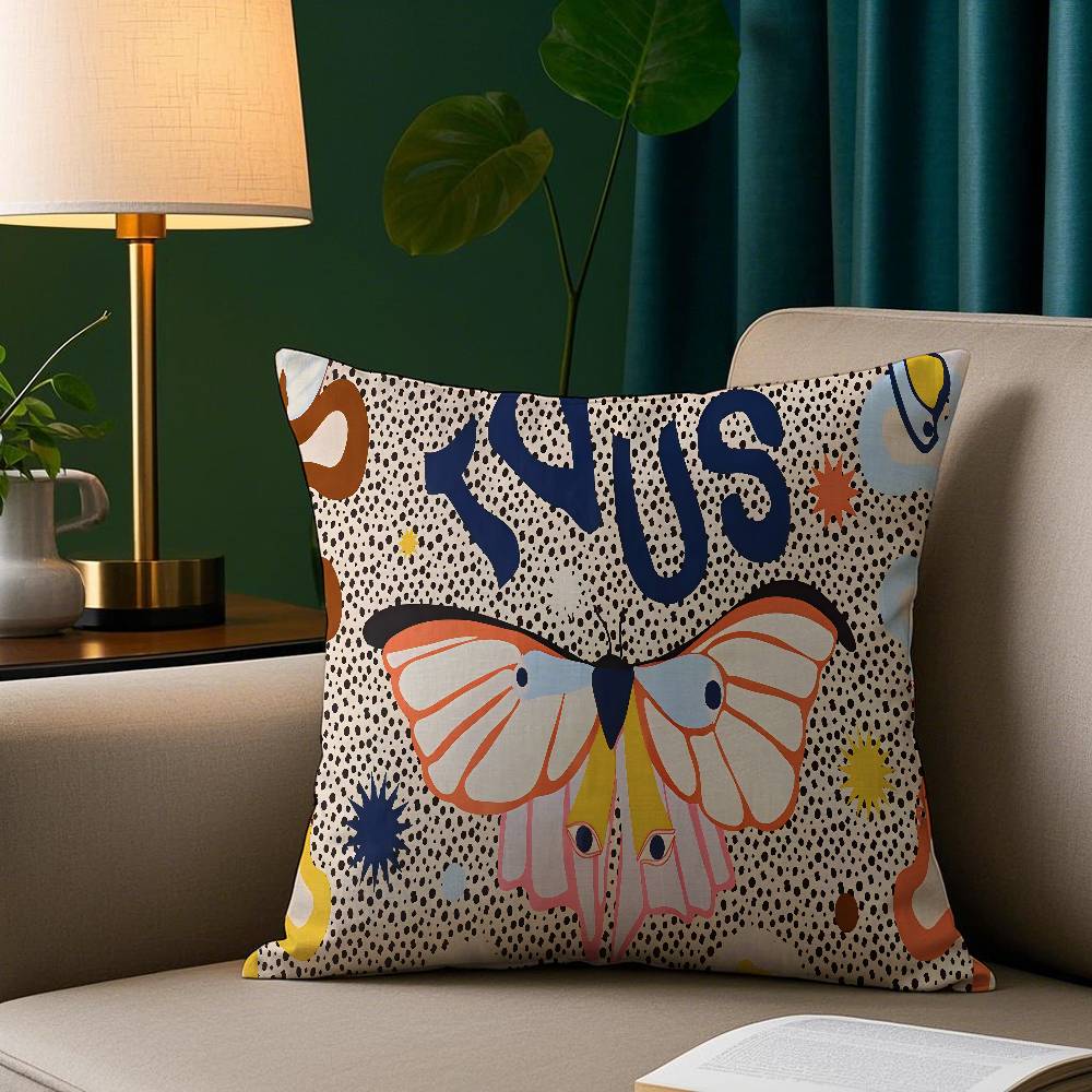 Luxury Fashion T-T-Tous Pillow Case Short Plush Print Cushion Cover Square Throw Pillow Covers Sofa Home Decor