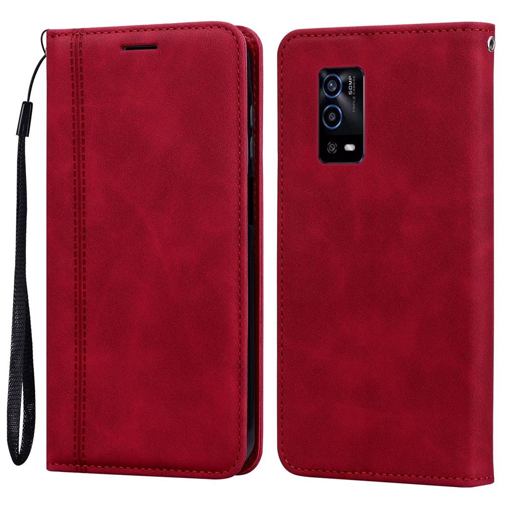 Magnetic Closure Flip Wallet Phone Case for OPPO A55 4G Vintage PU Leather Card Holder Cover