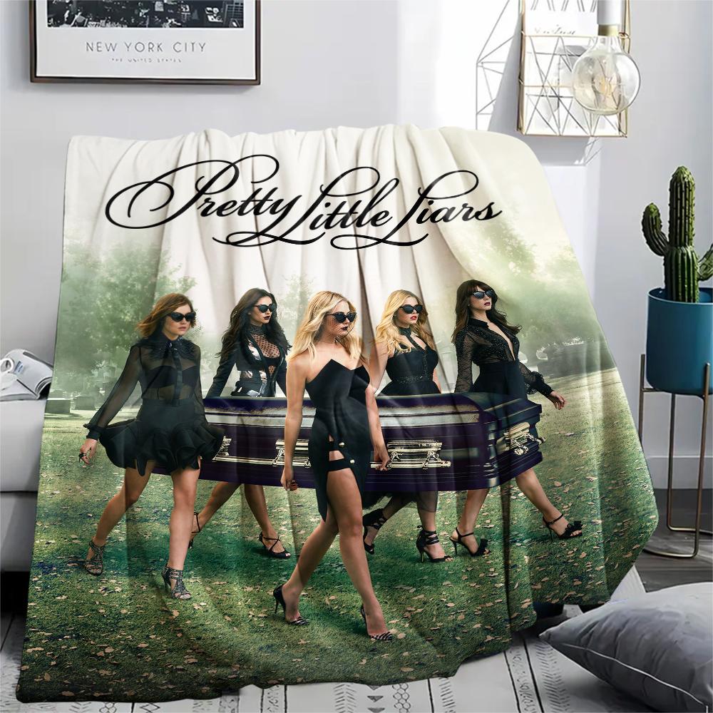 Милые обманщицы, узор Фланелевое одеяло, Высокое качество, Удобное для всех сезонов, Домашний декор, Тепло и комфорт, Идеально для подарков. 80cm x 120cm