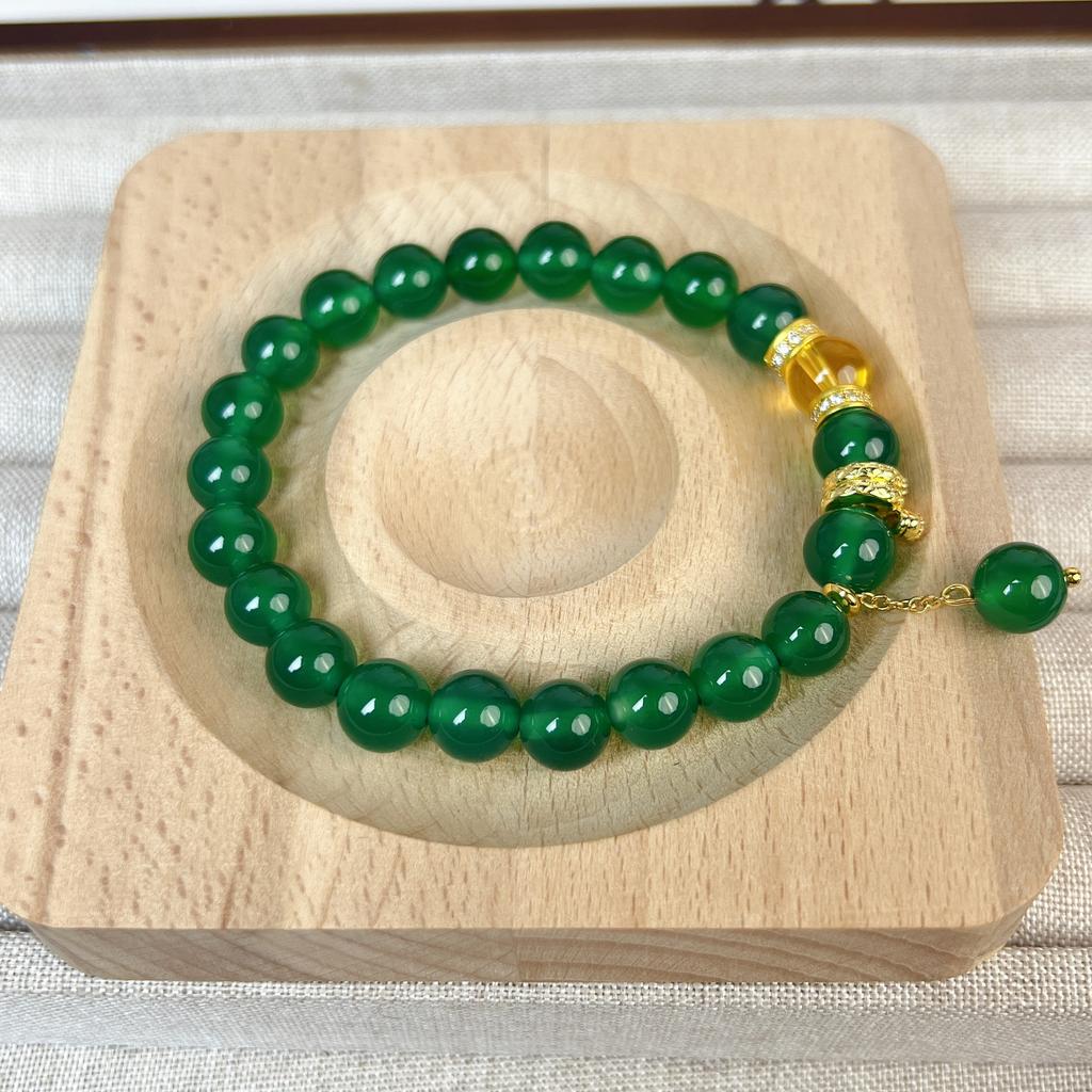 Natural Agate Chalcedony Bracelet. Fashion Women Daily Jewelry Lucky Gift
