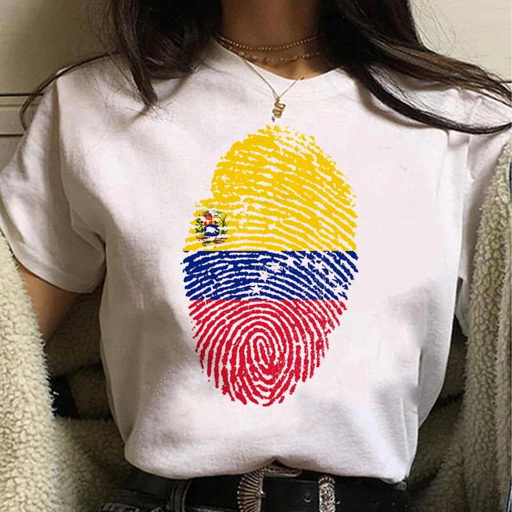 Venezuela t shirt women streetwear Y2K comic top female anime 2000s clothing