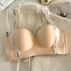 Comic Breasts, Small Breasts Gathered and Showed Large Underwear, Women's Side Closed Breasts, Anti-sagging, Upper Support, No Traces, Comfortable Bra