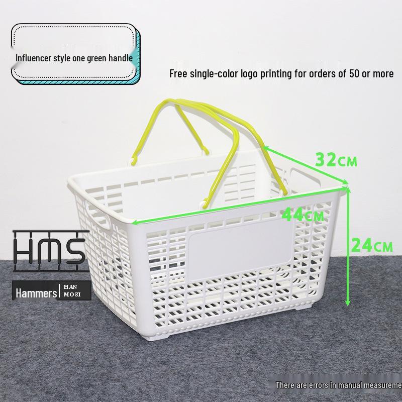 Thickened Handheld Plastic Shopping Basket - Suitable for Snacks, Household Vegetables, and Convenience Stores