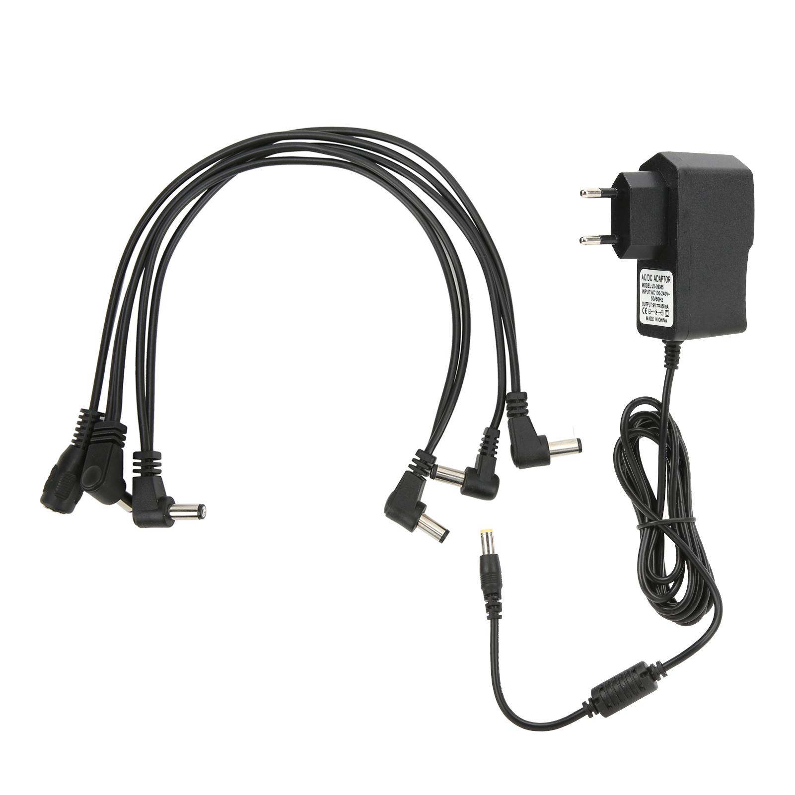 

Adapter Power Supply Power Adapter 9V Plastic Guitar Multi Effect 1 to 5 C2T Line Industrial Tools 850mA
