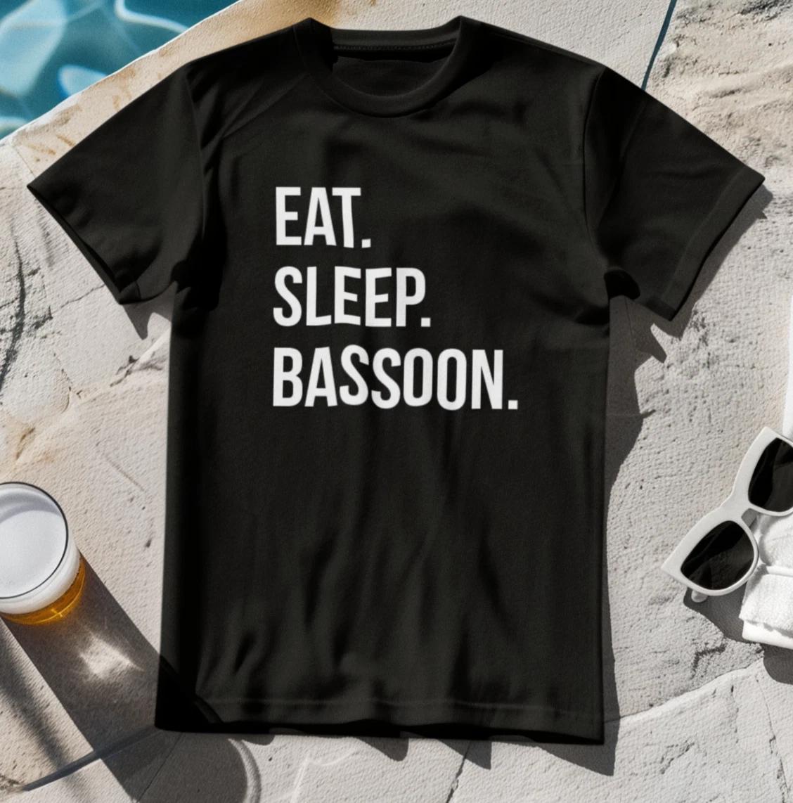 EAT SLEEP BASSOON T-Shirt - woodwind orchestral instrument reeds sheet music 2XL