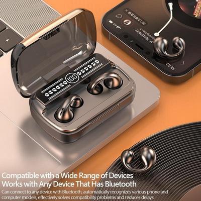 Auricolari wireless TWS con clip auricolare Bluetooth5.3 Cuffie con cancellazione del rumore Cuffie da corsa Cuffie wireless per attività all'aperto