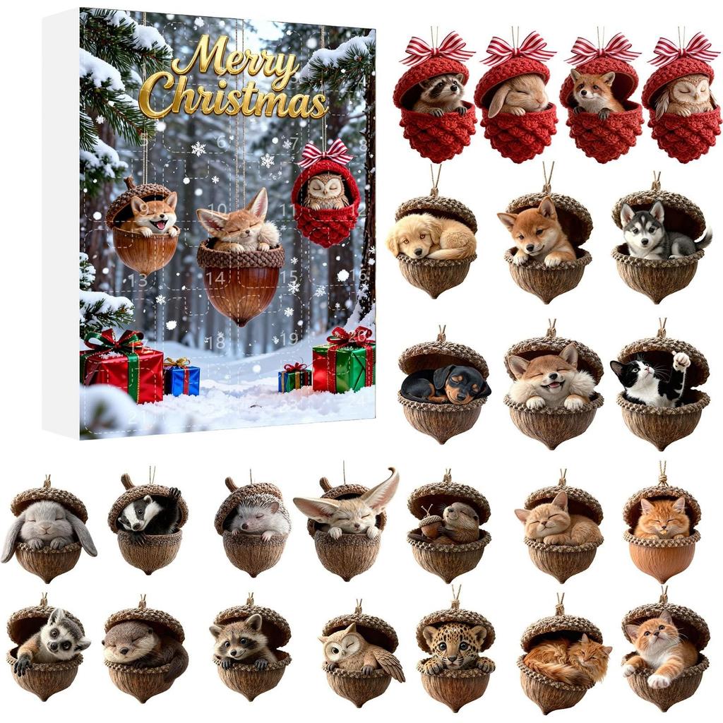 Weihnachts-Countdown-Kalender Blinder Adventskalender Blindes Weihnachtsgeschenk