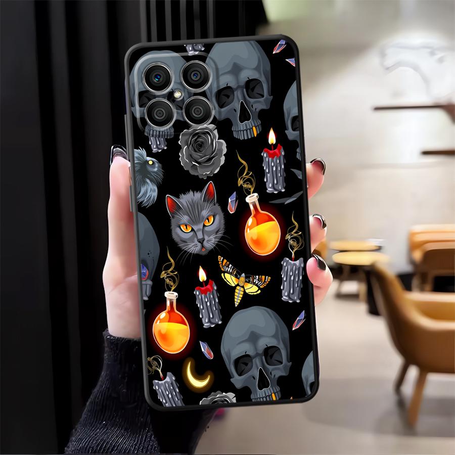 

Чехол с готическим узором для Honor 200 400 Lite X8 70 8X X5b X7 X6 Magic5Lite X9a 90 Funda Чехол для телефона Honor 200 Lite