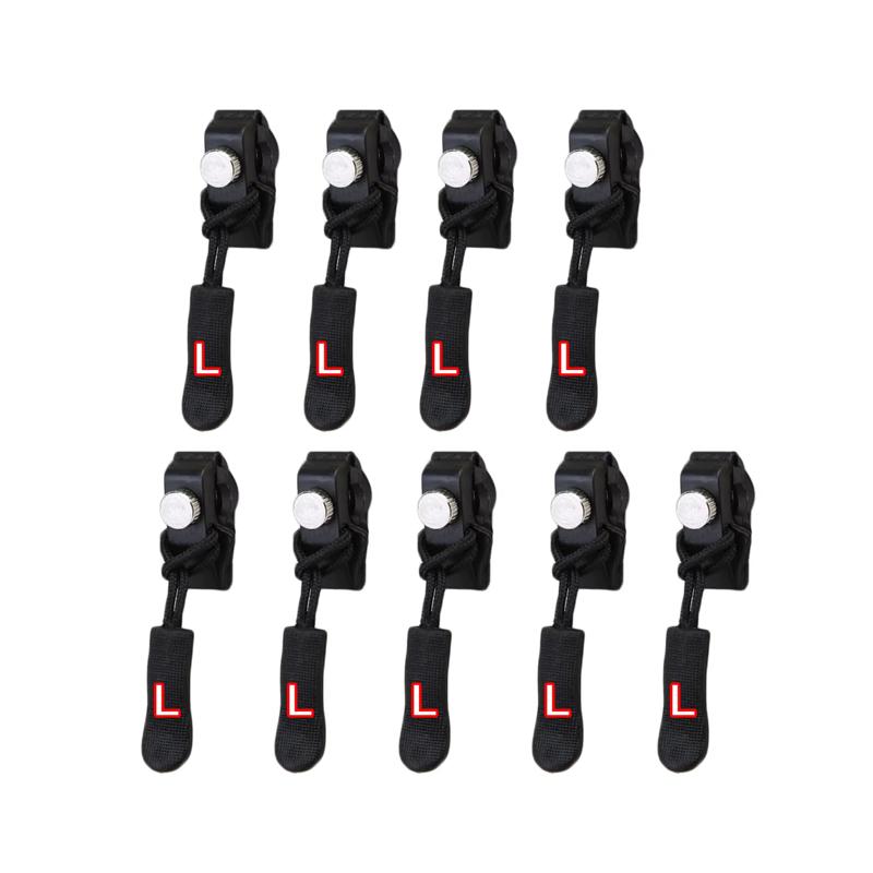 9Pcs Universal Zipper Repair Kit Quick Instant Detachable Zipper Head Replacement Zipper Slider Pull for Jacket Bags Coat Free Sewing