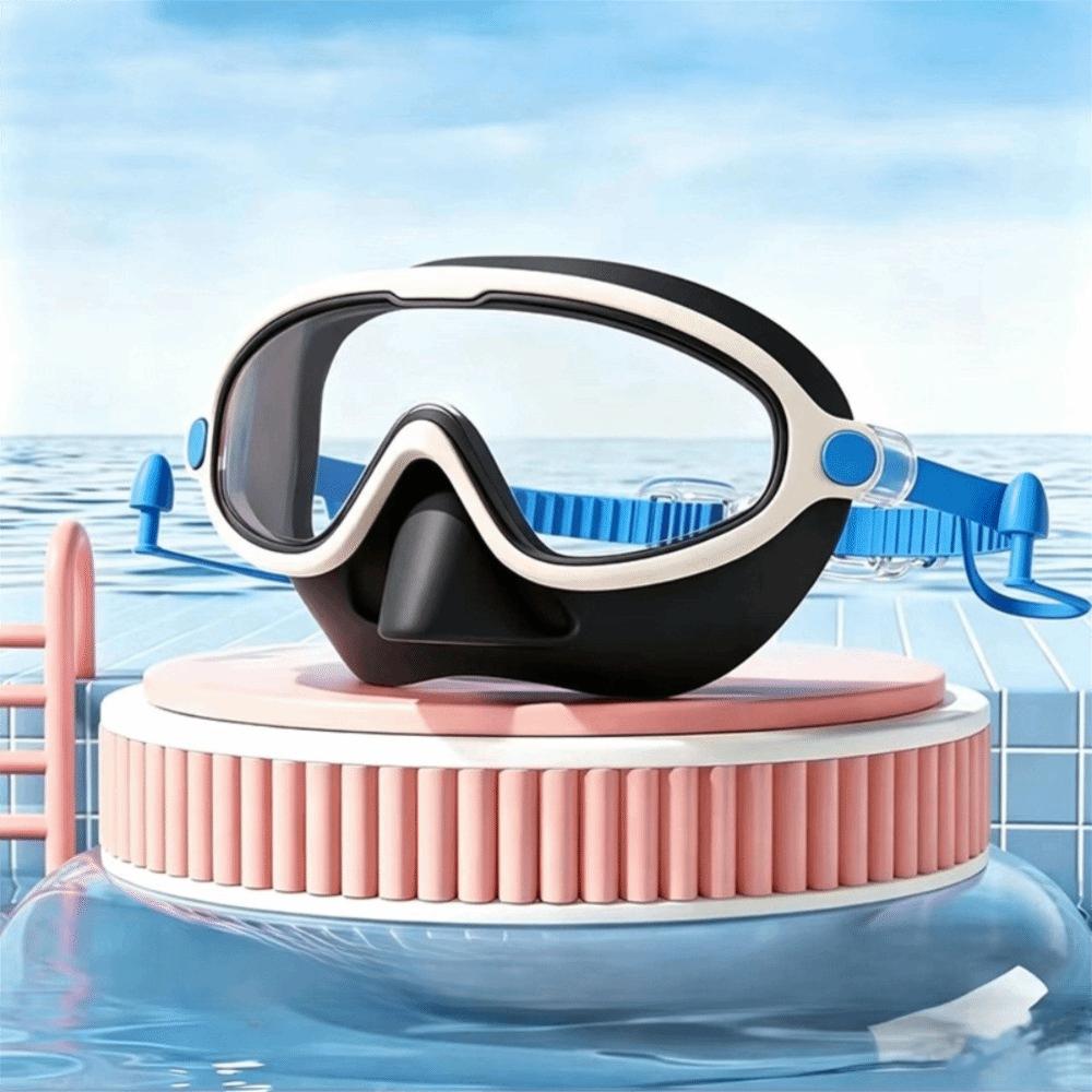 Silicone Swimming Glasses Big Frame Swimming Goggles Professional Swim Goggles Pool Use black glasses