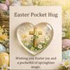 Transparent Easter Pocket Hug Rabbit Design Bunny Charm Pocket Hug Easter Bunny Charm Pocket Card Mini Size