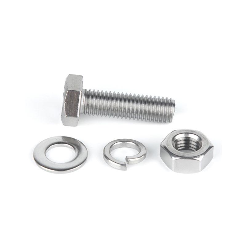 304 Stainless Steel Hex Bolt, Nut, and Washer Set (M14, M16, M18)
