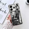 Bungo Stray Dogs Double Black Soft Phone Case For Xiaomi Redmi Note 14 15 Pro Plus 13 12 11S 11T 5G 10 9S 9 Plating Anti-Fall Fu