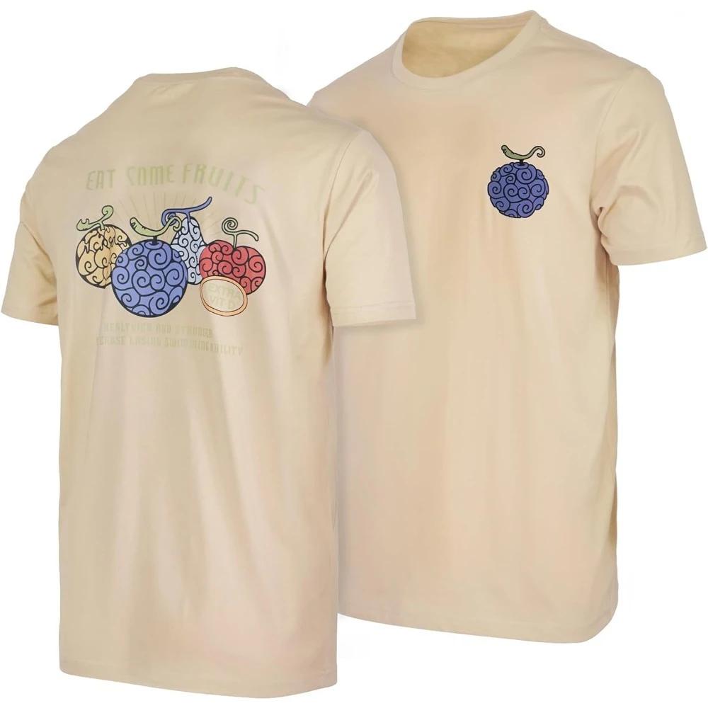 

2025 Devil Fruit One Piece Monkey Luffy T Shirt Men Women s Anime T-shirt Cotton Short Sleeve Tee Summer Clothing Oversized Tops S