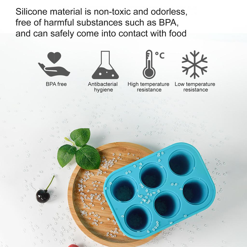 Popsicle Molds Silicone, 6 Pieces Free Popsicle Molds, Reusable Toddler Popsicle Molds With Sticks, Homemade Small Popsicle Molds For Kids