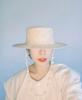 Internet Celebrities With The Same French Celebrity Retro Elegant Pearl Chain Treasure Grass Flat Top Top Hat Women'S Summer Sunshade Vacation