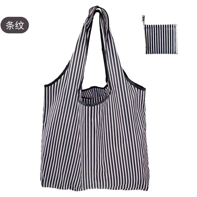 Foldable Reusable Eco Shopping Bag Large Capacity Shoulder Tote Pouch for Grocery Beach Toy Storage Eco-friendly Grocery Package