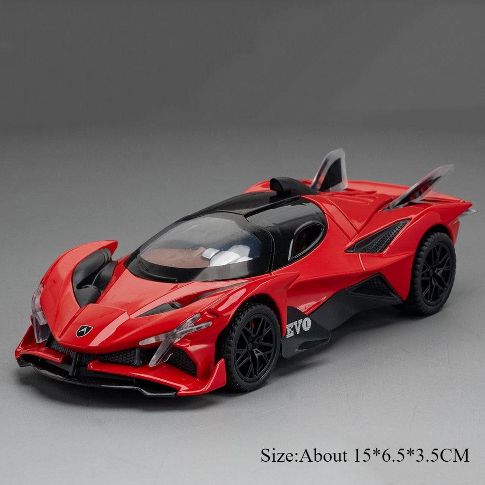 1:32 Apollo IE EVO Alloy Model Toy Diecast Car Doors Opened Sound Light Pull Back Miniature Rubber Tires Cars Kid Christmas Gift