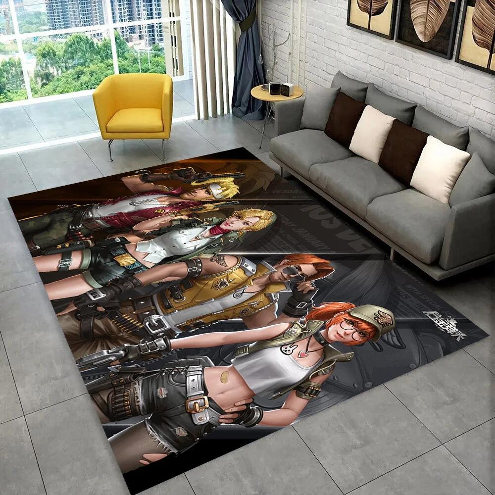Klasyczna Gra Retro Metal Slug Dywanik Obszarowy dla Gracza, Dywan do Domu Salon Sypialnia Sofa Wycieraczka Dekoracyjna, Mata Podłogowa Antypoślizgowa do Zabawy dla Dzieci