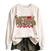 Women's Casual Christmas Print Long Sleeve Round Neck Top