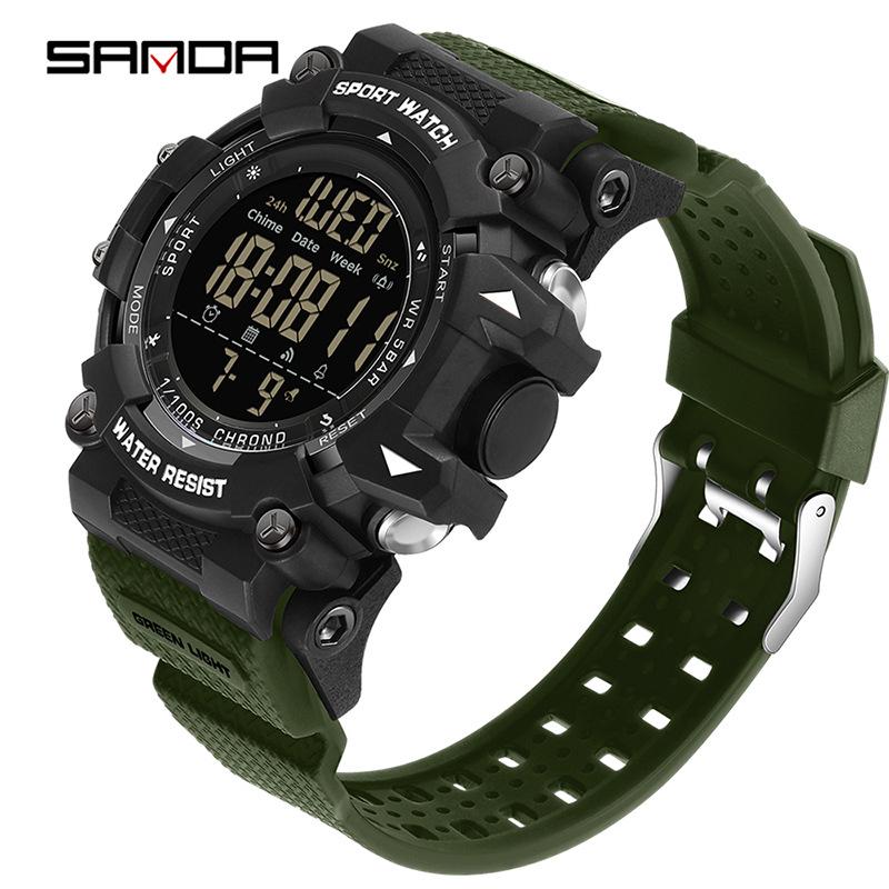 Sanda Student Sports Watch - Hot Selling Waterproof Multifunction with Snooze Alarm & Single Display.