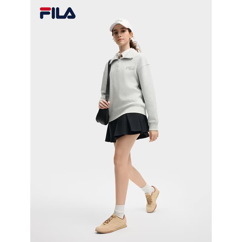 Fila Unisex Polo Collar Half-Zip Sweatshirt