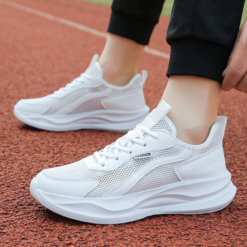 New Men's Casual Sneakers Slip on Breathable Shoes Athletic Sport Running Shoes White Comfortable Walking Training Tennis Shoes