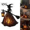 Dekorative Hexenlampe Halloween-Dekoration, Gotische Laternenhalterin Licht, Gruselige Nacht für Feiertagsparty Tischdeko Licht
